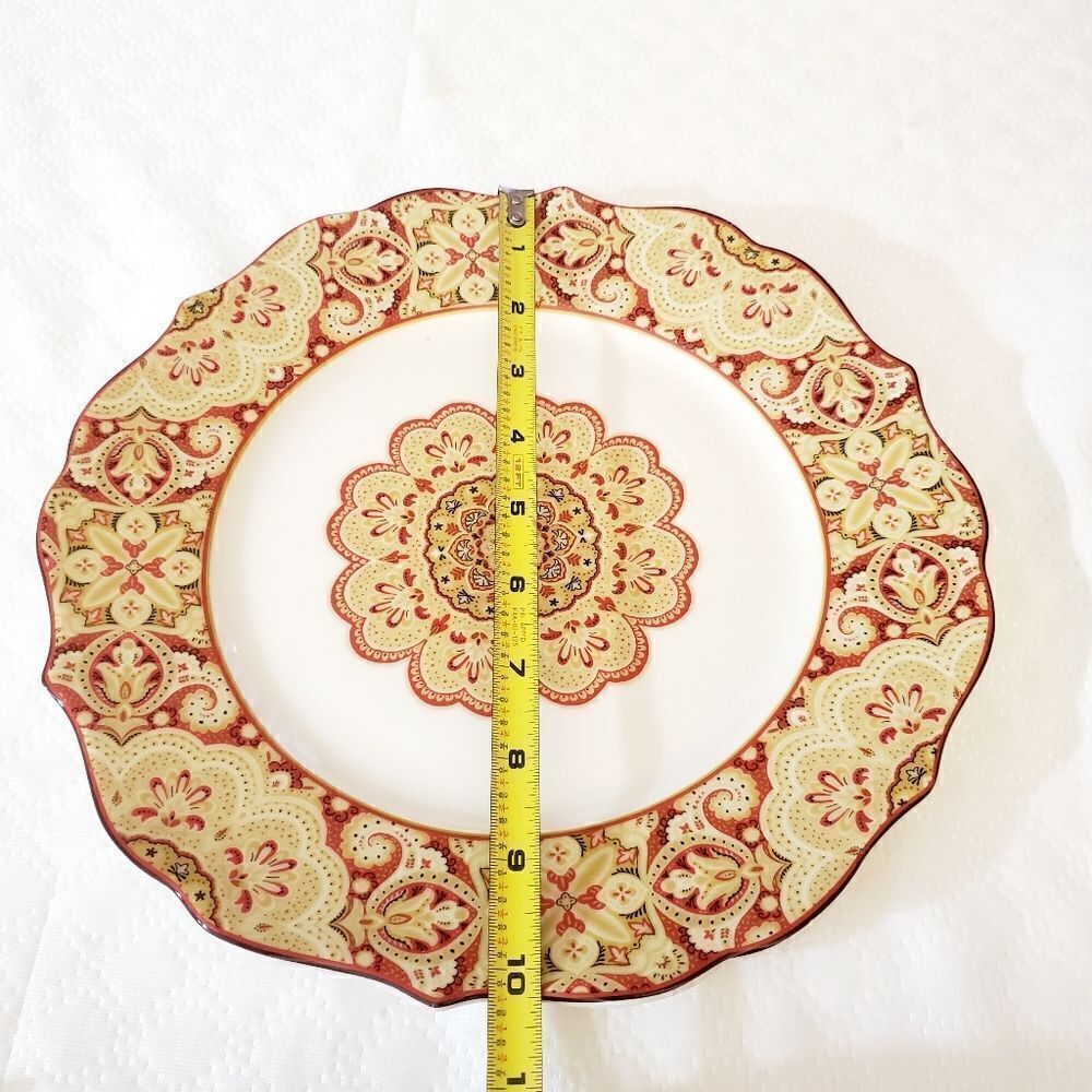222 Fifth "Lyria Saffron " Fine China Platter - Picture 5 of 6